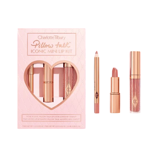 Charlotte Tilbury Pillow Talk Iconic Mini Lip Kit 1.5/0.8g/2.5ml - интернет-магазин профессиональной косметики Spadream, изображение 60897