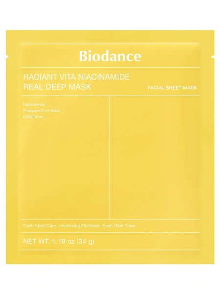 Biodance Radiant Vita Niacinamide Real Deep Mask 34g - интернет-магазин профессиональной косметики Spadream, изображение 67110