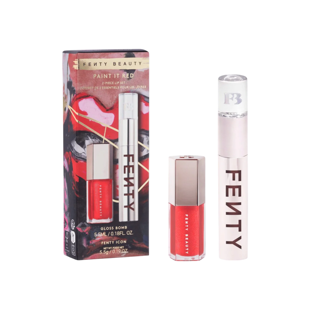 Fenty Beauty Paint It Red 2-Piece Lip Set The MVP 5.5ml/5.5g - интернет-магазин профессиональной косметики Spadream, изображение 62591