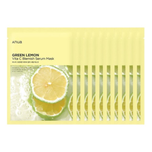 Anua Green Lemon Vita C Blemish Serum Mask 10p