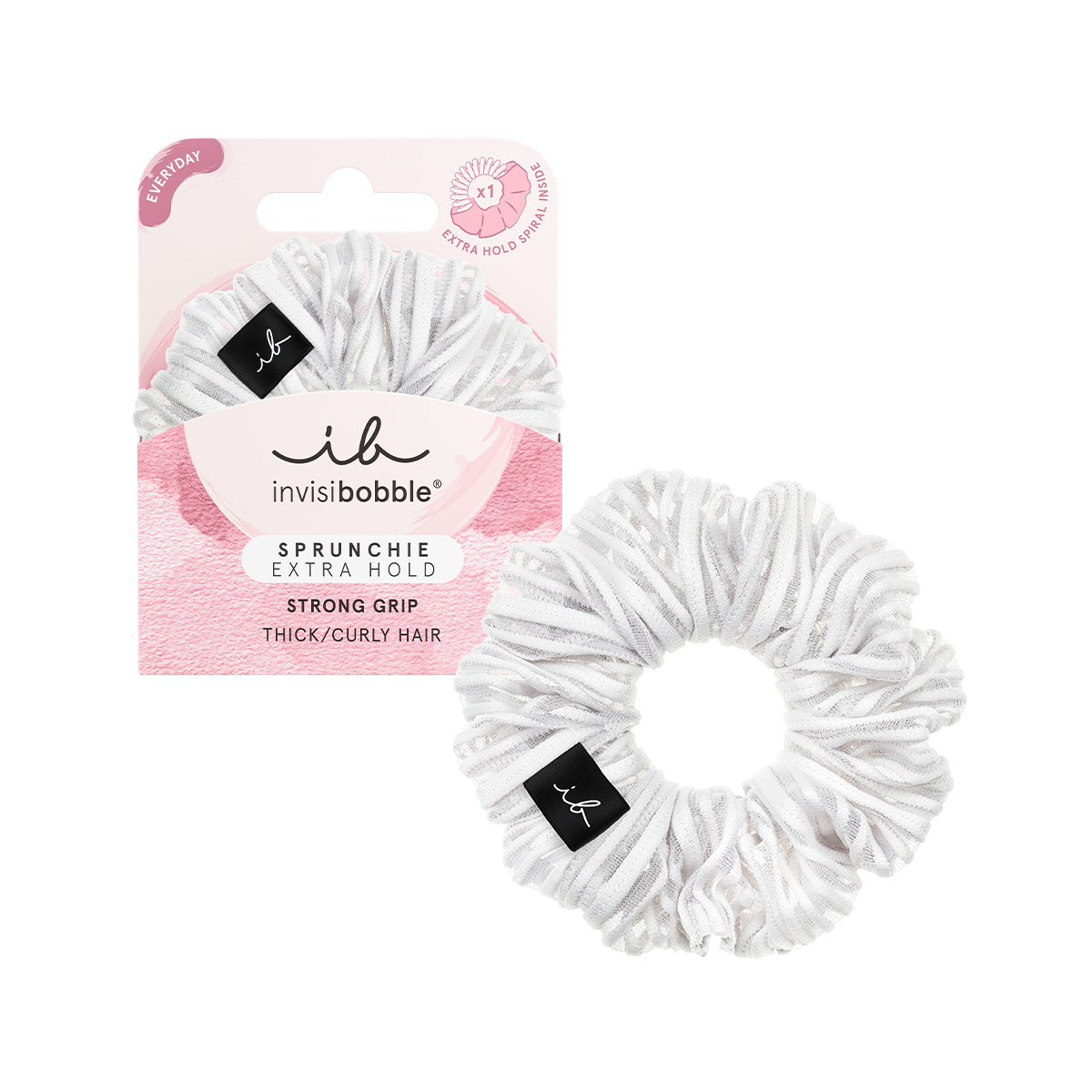 Invisibobble SPRUNCHIE EXTRA HOLD Pure White - интернет-магазин профессиональной косметики Spadream, изображение 54167