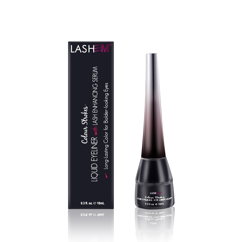 Lashem Colour Strokes Liquid Eyeliner with Lash Enhancing Serum – Black Pearl 10ml - интернет-магазин профессиональной косметики Spadream, изображение 26539
