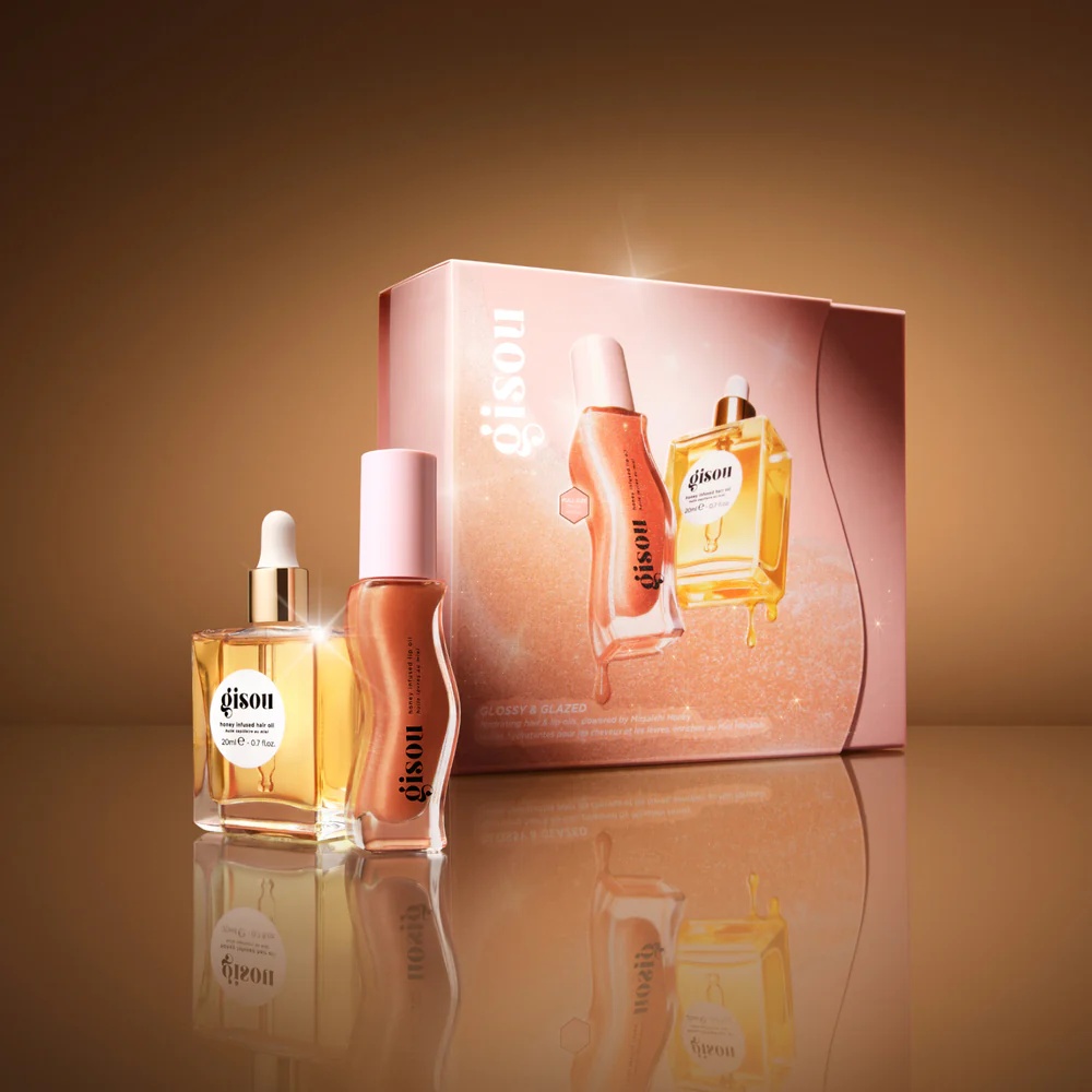 Gisou Glossy and Glazed Gift Set 20/8ml - Набор масел для губ и
