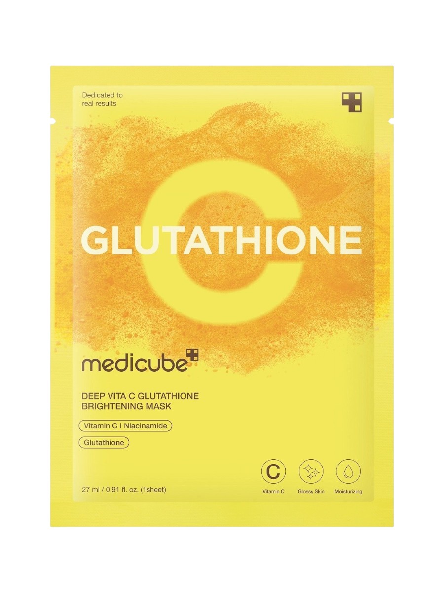 Medicube Deep Vita C Glutathione Brightening Mask 27g - интернет-магазин профессиональной косметики Spadream, изображение 66617