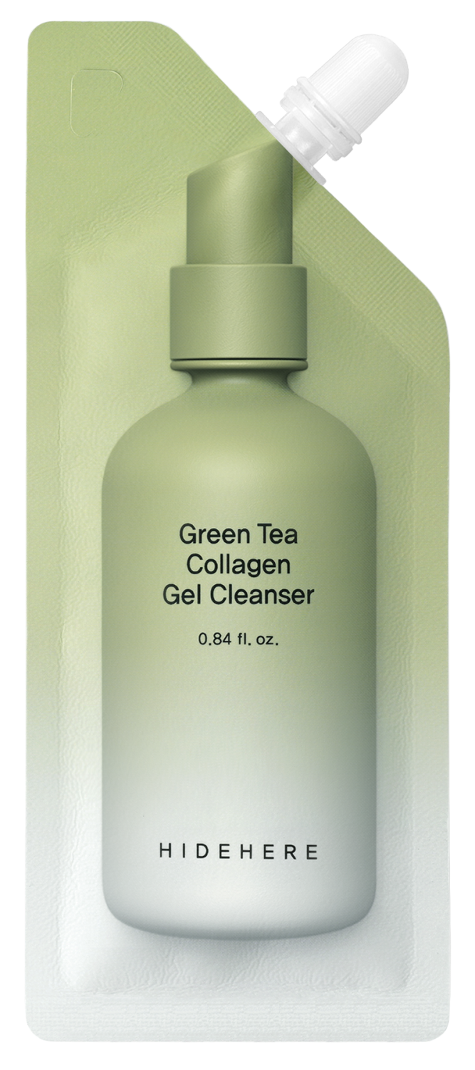 Hidehere Green Tea Collagen Gel Cleanser 25ml - интернет-магазин профессиональной косметики Spadream, изображение 49260