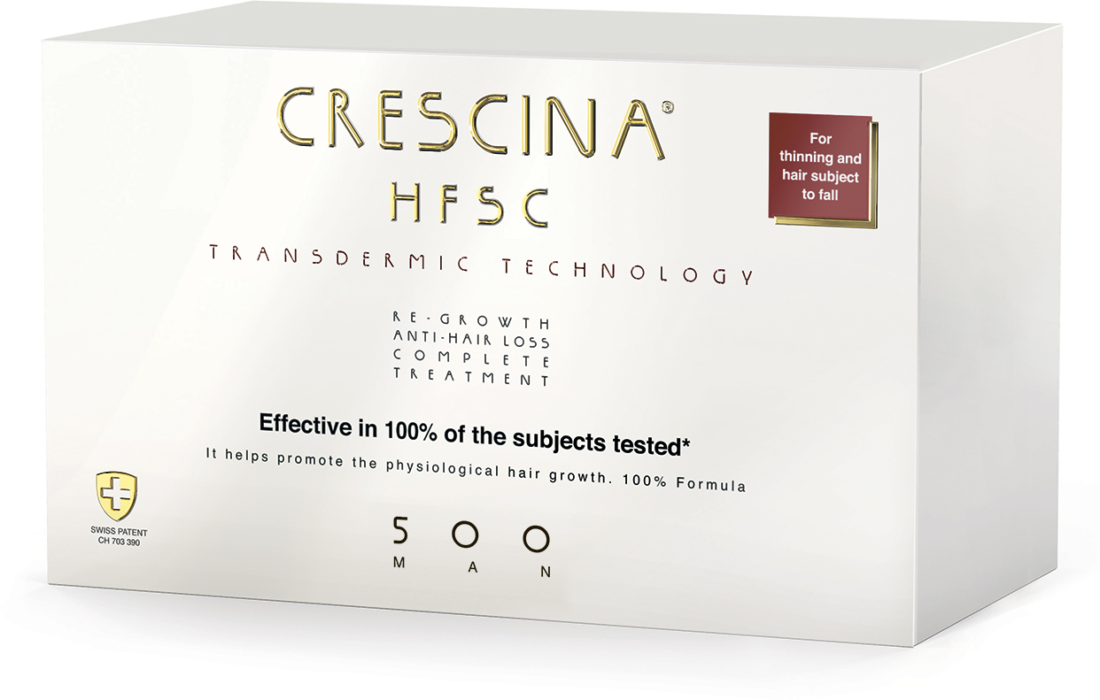 Crescina Man 500 HFSC Transdermic 100% №20+№20 - интернет-магазин профессиональной косметики Spadream, изображение 49399
