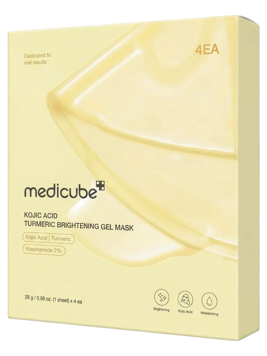 Medicube Kojic Acid Turmeric Brightening Gel Mask 28gх4pcs