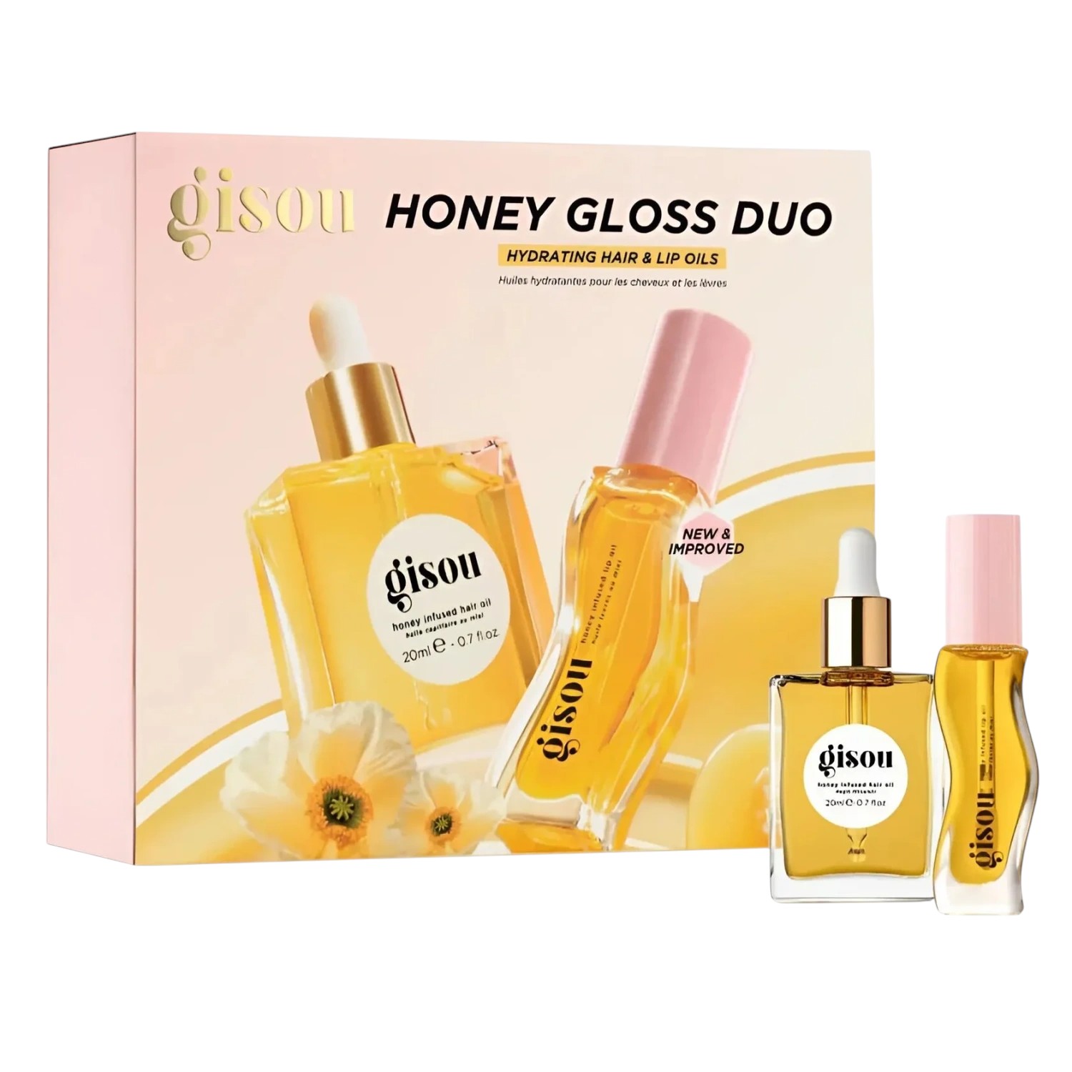 Gisou Honey Gloss Duo Gift Set 20/8ml - интернет-магазин профессиональной косметики Spadream, изображение 67152