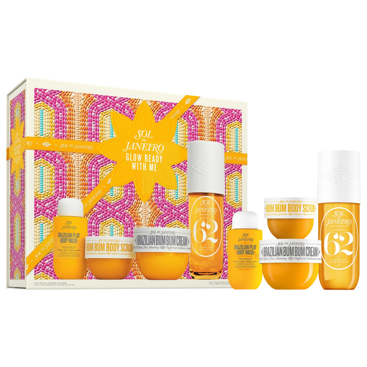 Sol de Janeiro Glow Ready with Me Bum Bum Body Routine Set 90/75/150/240ml 