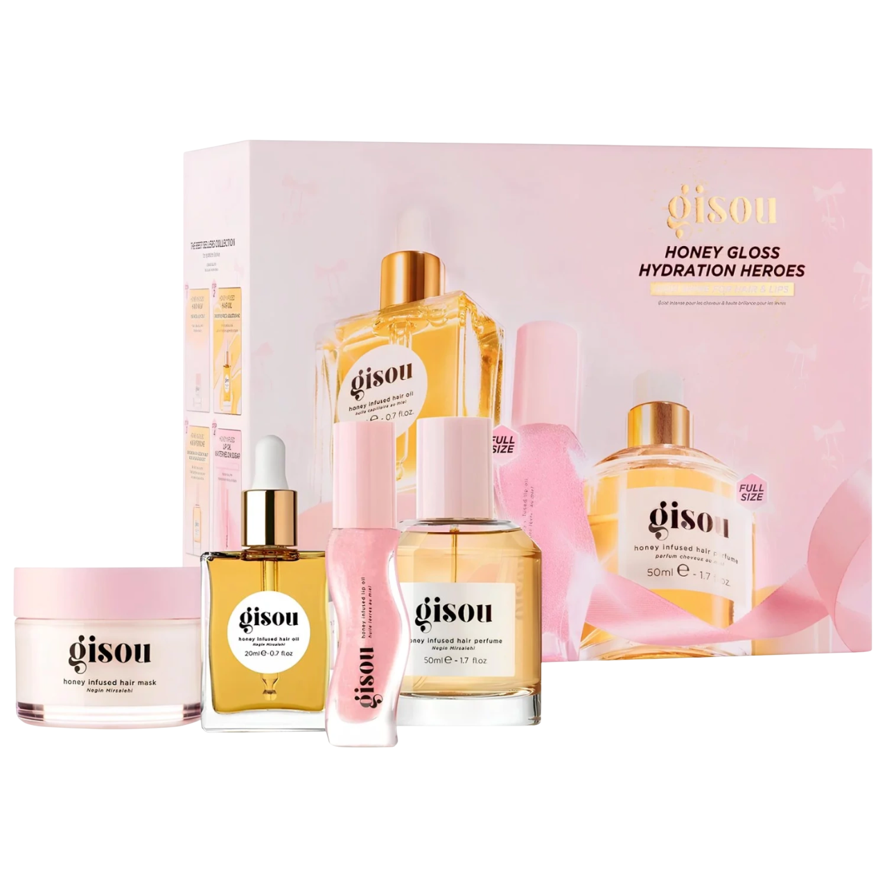 Gisou Honey Gloss Hydration Heroes Gift Set 8/20/25/50ml - интернет-магазин профессиональной косметики Spadream, изображение 59894