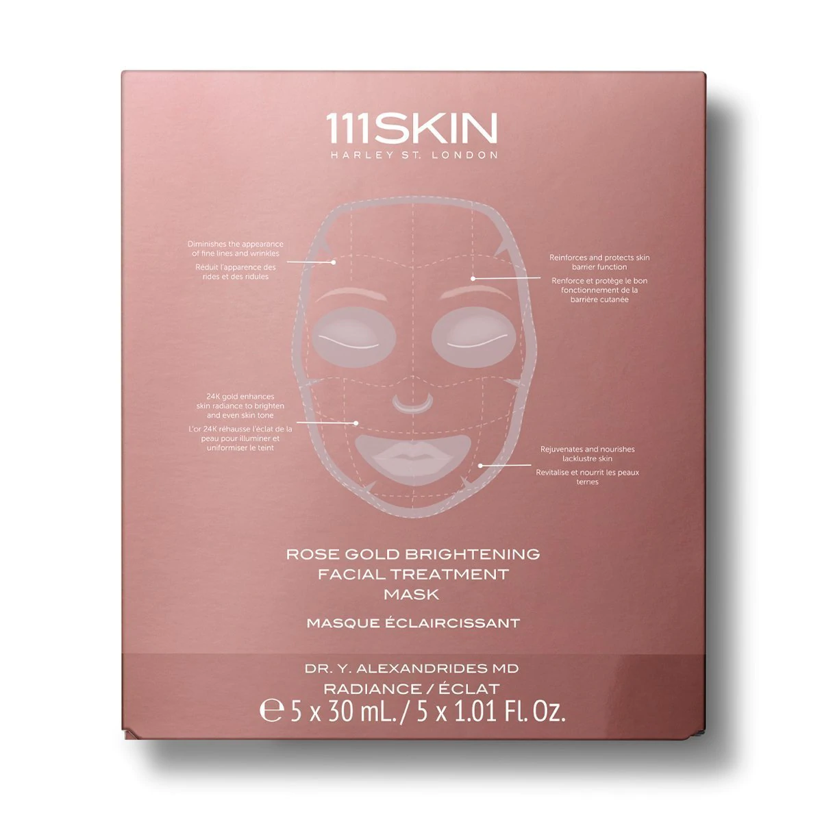 111SKIN Rose Gold Brightening Facial Treatment Mask (Pack of 5) - интернет-магазин профессиональной косметики Spadream, изображение 40018