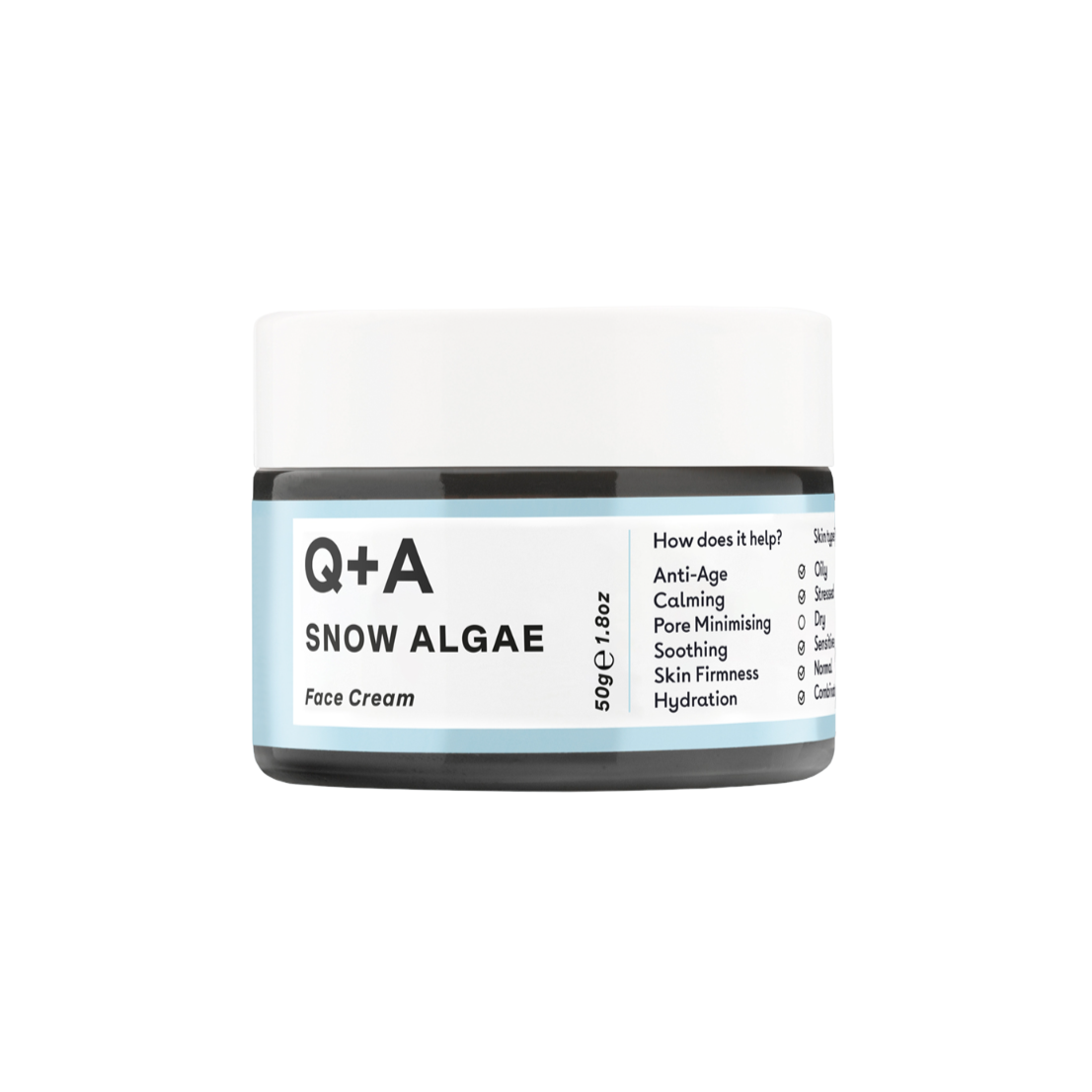 Q+A Snow Algae Intensive Face Cream 50g - интернет-магазин профессиональной косметики Spadream, изображение 52177