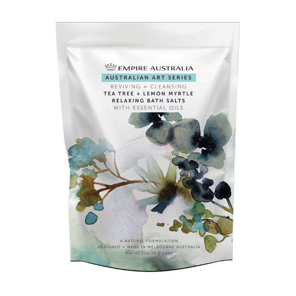 Empire Australia Tea Tree & Lemon Myrtle Bath Salts 1000g - интернет-магазин профессиональной косметики Spadream, изображение 56186