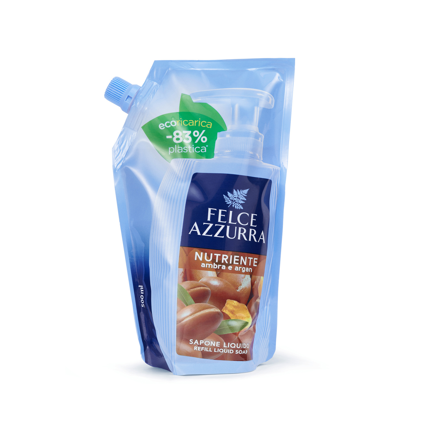 Felce Azzurra Liquid Soap Nourishing Amber & Argan Refill 500ml - интернет-магазин профессиональной косметики Spadream, изображение 46259