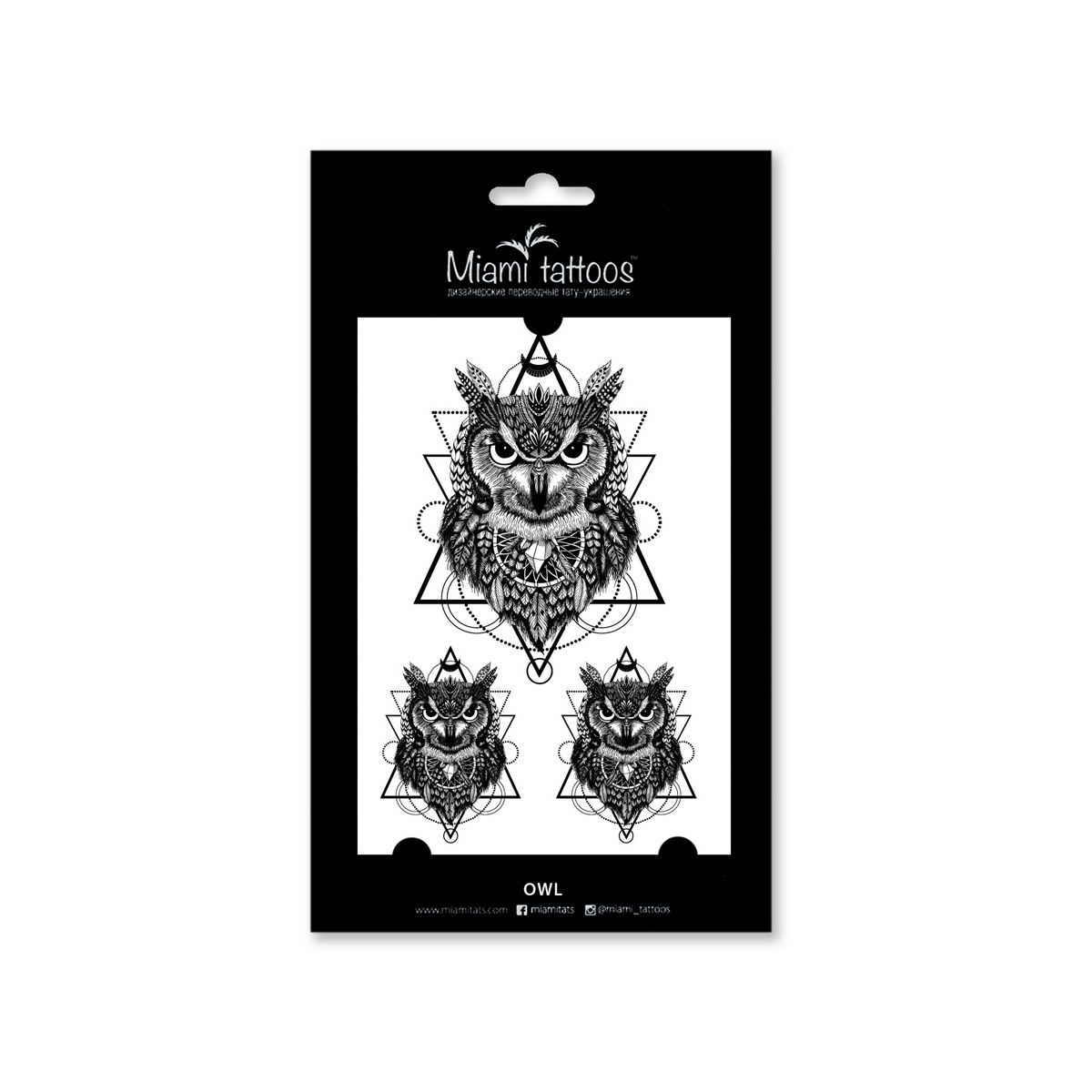 

Miami Tattoos Переводные тату Owl