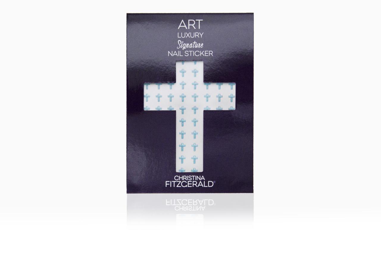 

Christina Fitzgerald Art Luxury Signature Nail Sticker Blue Cross (Pack of 96)