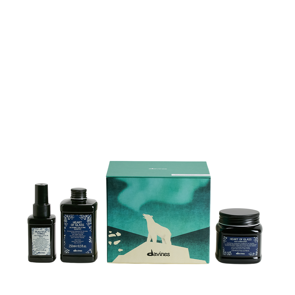 Davines Mysterious Polar Regions Heart Of Glass Kit 250/250/135ml