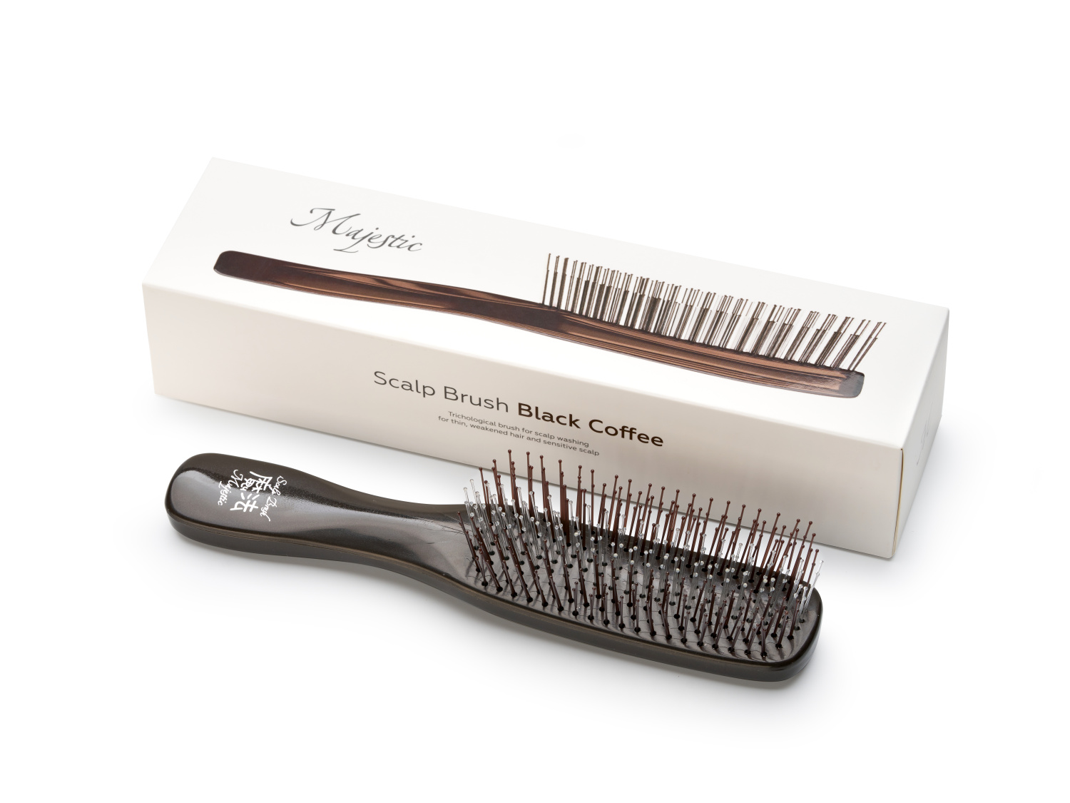 Majestic Scalp Brush Black Coffee - интернет-магазин профессиональной косметики Spadream, изображение 63958