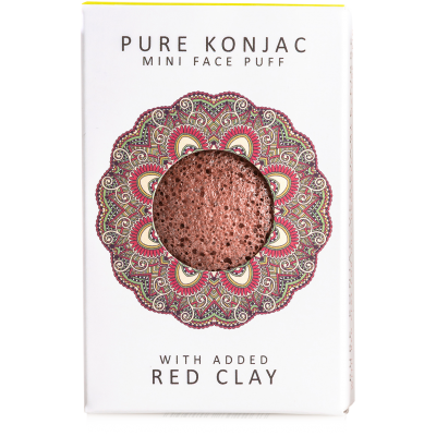 The Konjac Sponge Mini Face Puff with Red French Clay - интернет-магазин профессиональной косметики Spadream, изображение 23356