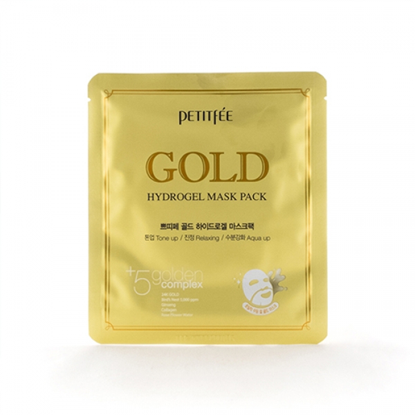 Petitfee Gold Hydrogel Mask Pack - интернет-магазин профессиональной косметики Spadream, изображение 24961