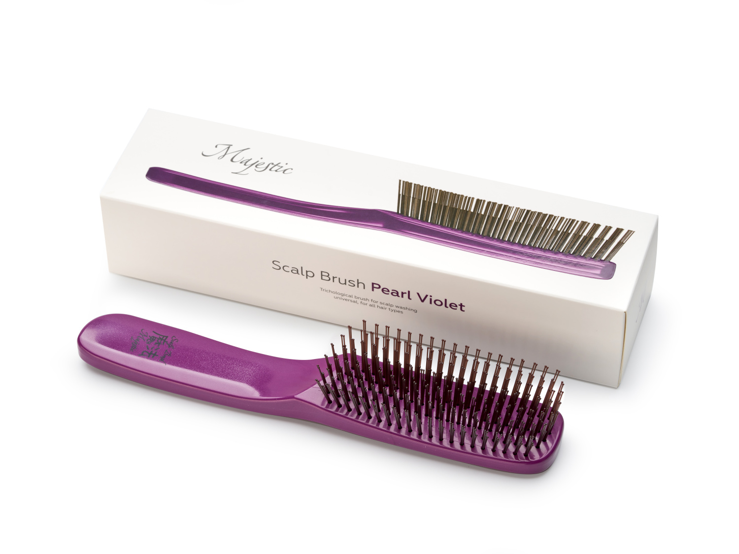 Majestic Scalp Brush Pearl Violet Outlet  - интернет-магазин профессиональной косметики Spadream, изображение 70911
