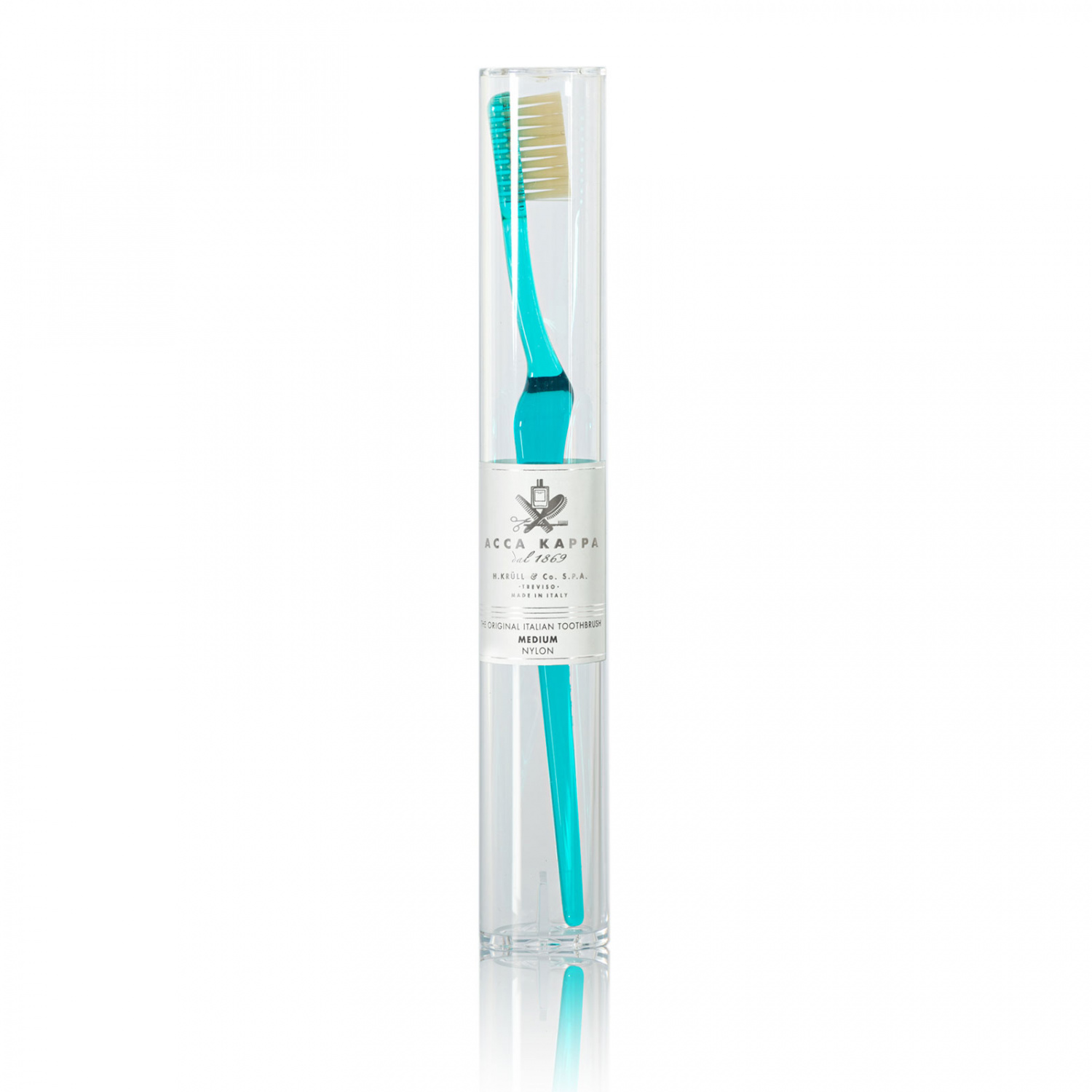 Acca Kappa Lympio Toothbrush Medium Nylon Turquoise - интернет-магазин профессиональной косметики Spadream, изображение 38810