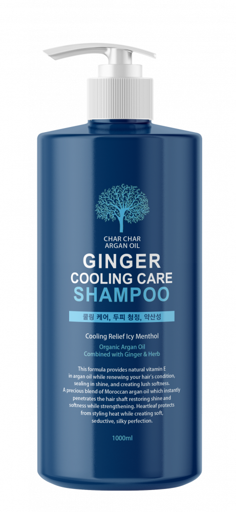 Evas Char Char Argan Oil Ginger Cooling Care Shampoo 1000ml - интернет-магазин профессиональной косметики Spadream, изображение 42048