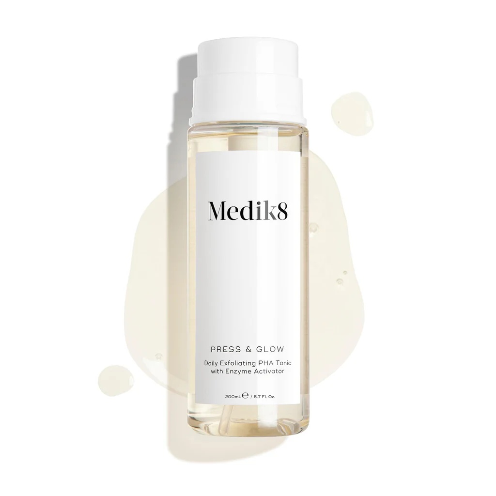 Medik8 Press & Glow Daily Exfoliating PHA Tonic with Enzyme Activator 200ml - интернет-магазин профессиональной косметики Spadream, изображение 62050