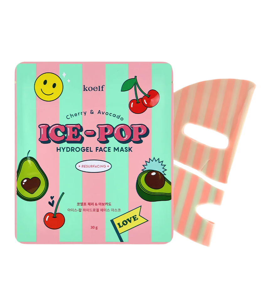 Koelf Cherry & Avocado Ice-Pop Hydrogel Face Mask 1p - интернет-магазин профессиональной косметики Spadream, изображение 46512