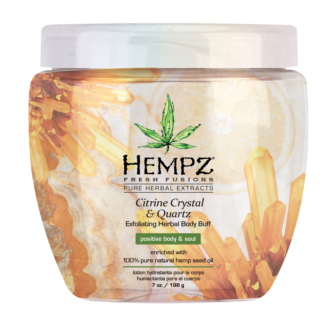 Hempz Citrine Crystal and Quartz Herbal Body Buff 198g - интернет-магазин профессиональной косметики Spadream, изображение 29592