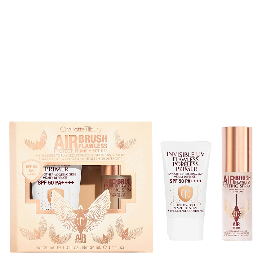 Charlotte Tilbury Airbrush Flawless Protect Prime + Set Kit 30/34ml - интернет-магазин профессиональной косметики Spadream, изображение 73759