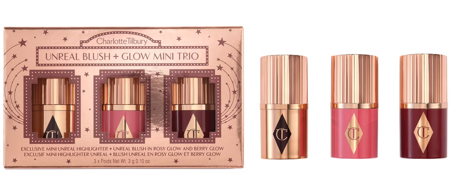 Charlotte Tilbury Unreal Blush + Glow Mini Trio - интернет-магазин профессиональной косметики Spadream, изображение 74408