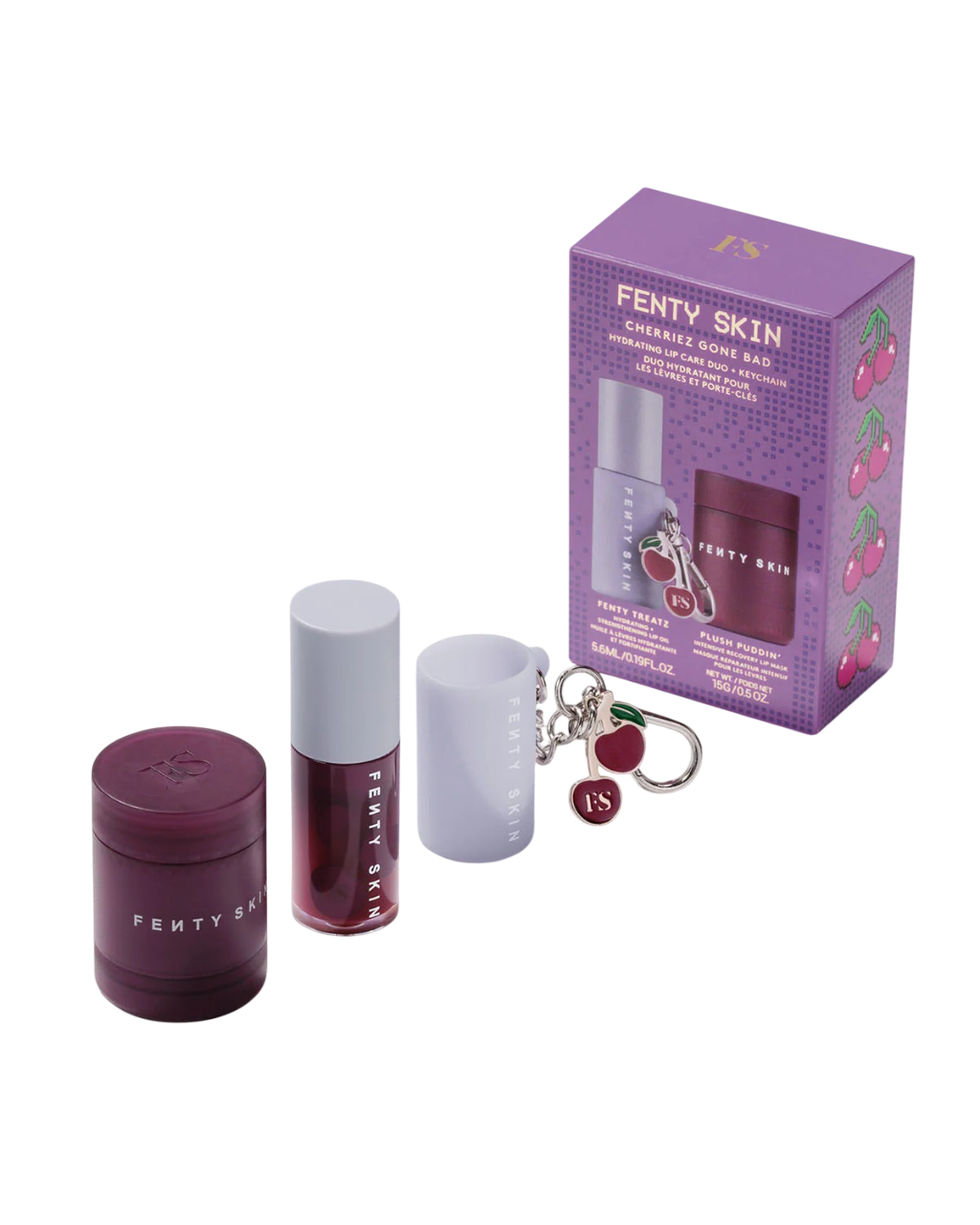 Fenty Beauty Cherriez Gone Bad Hydrating Lip Care Duo + Keychain 15/5.6ml