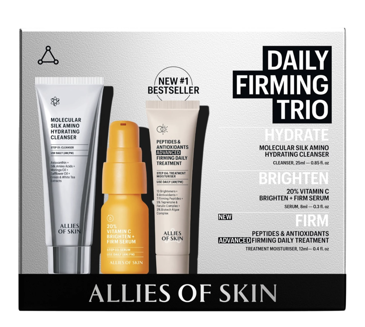 Allies of Skin Daily Firming Trio Kit 12/25/8ml - интернет-магазин профессиональной косметики Spadream, изображение 58977