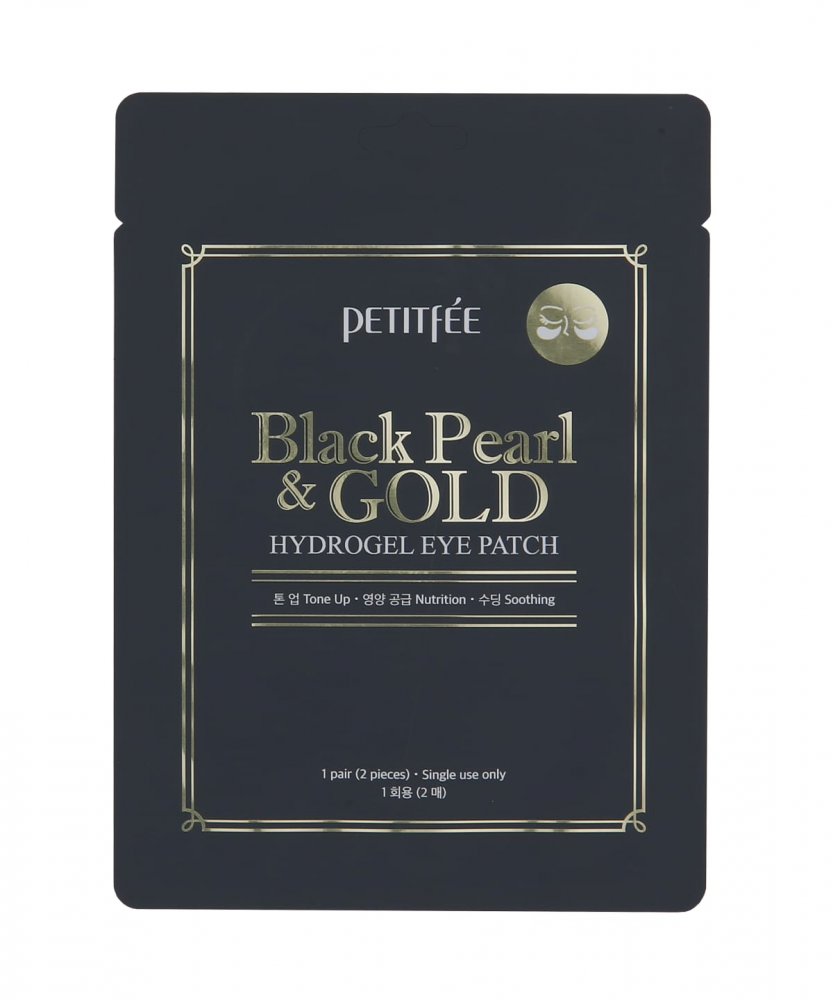 Petitfee Black Pearl & Gold hydrogel Eye Patch 2p - интернет-магазин профессиональной косметики Spadream, изображение 37793