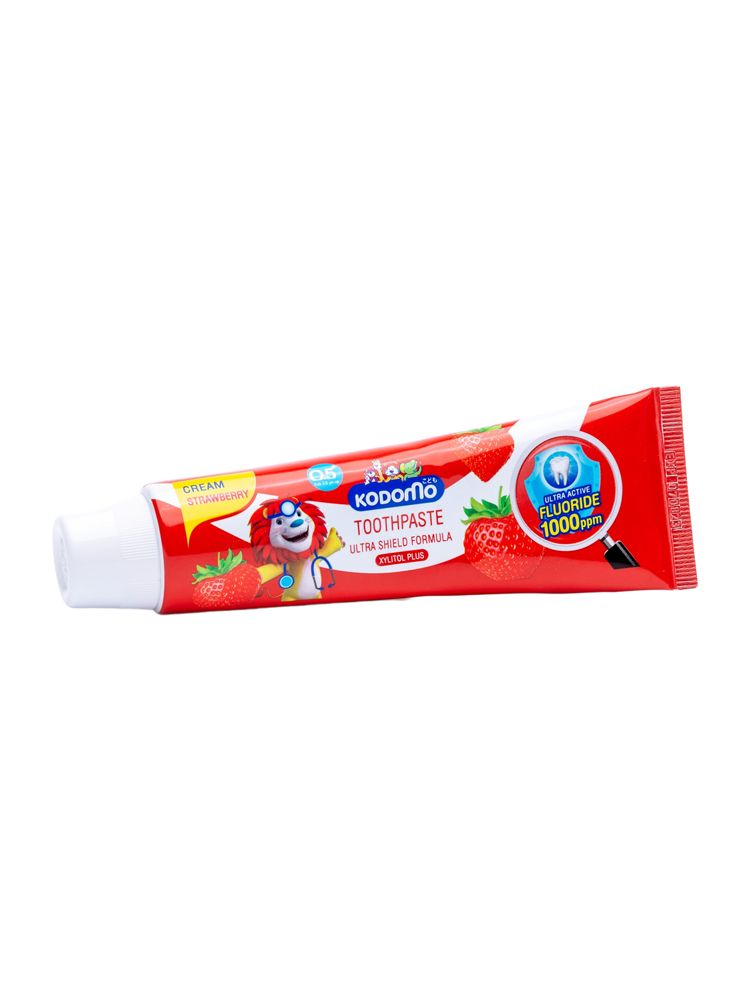 LION Kodomo Cream Toothpaste Strawberry 65g - интернет-магазин профессиональной косметики Spadream, изображение 46760