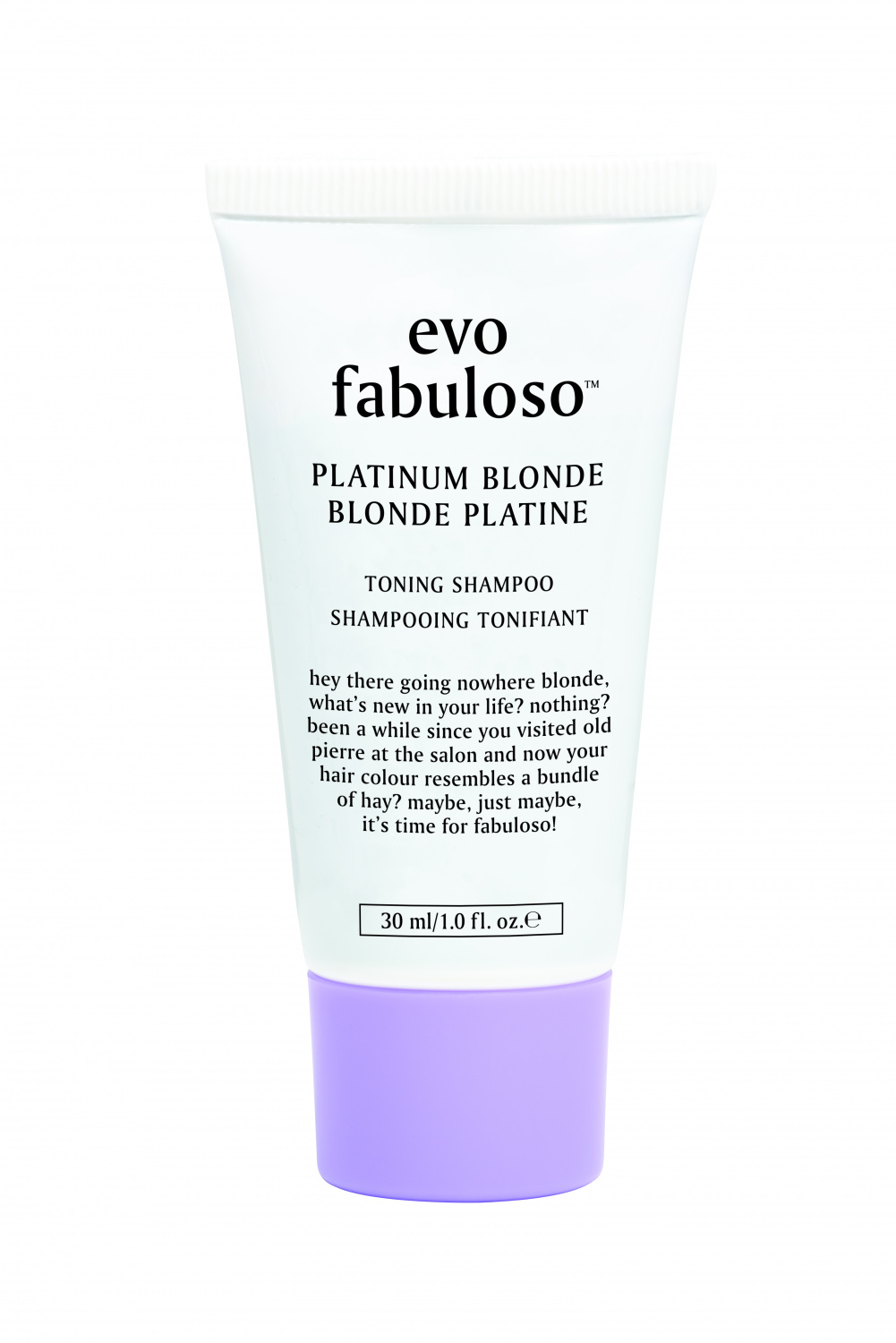 Evo Fabuloso Platinum Blonde Toning Shampoo 30ml - интернет-магазин профессиональной косметики Spadream, изображение 35583