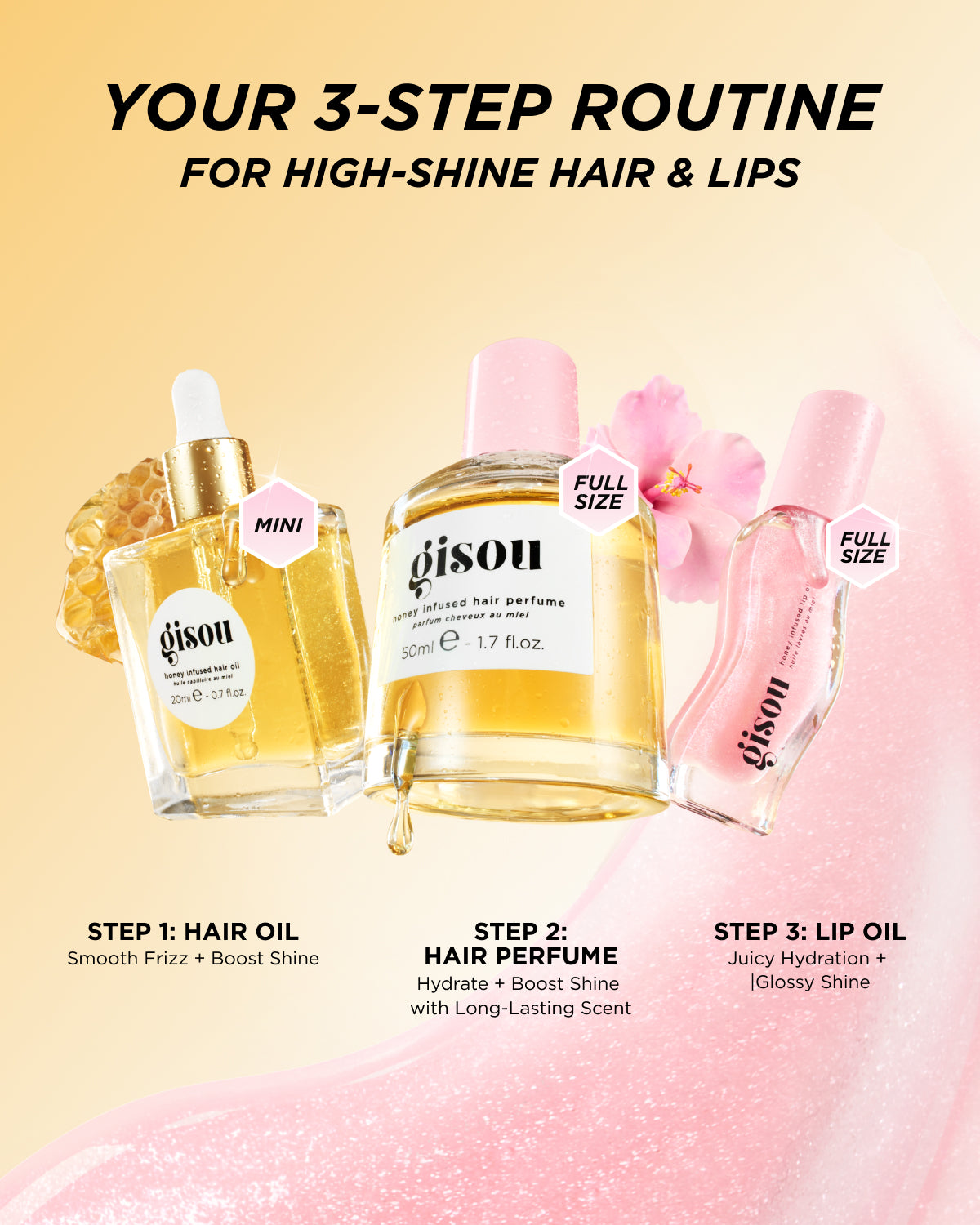 Gisou Honey Gloss Hydration Trio - Подарочный набор , , Gisou