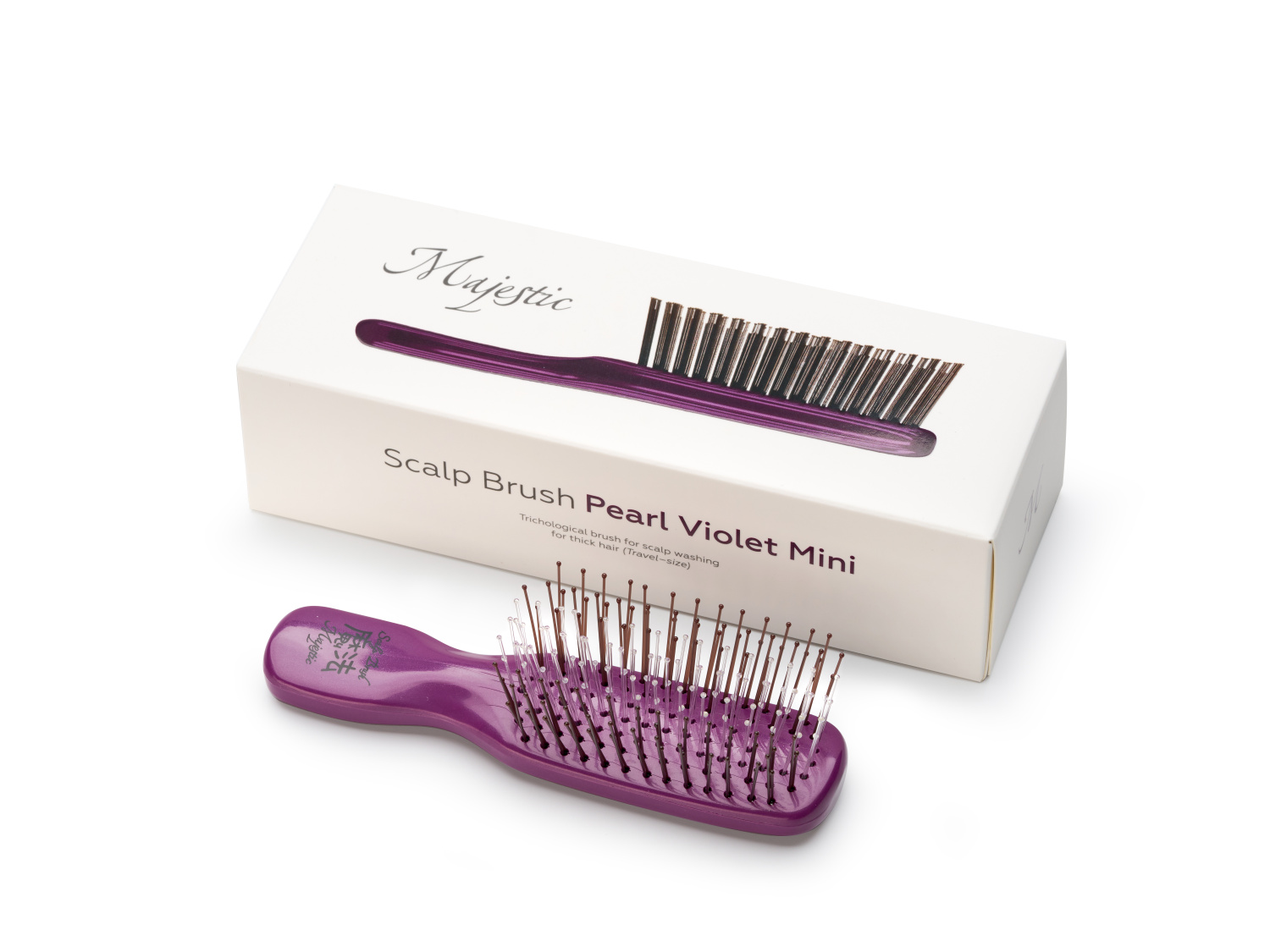 Majestic Scalp Brush Mini Pearl Violet - интернет-магазин профессиональной косметики Spadream, изображение 51649