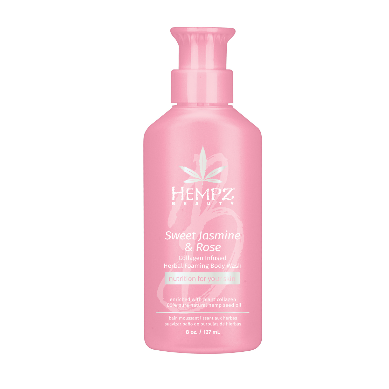 Hempz Sweet Jasmine & Rose Herbal Foaming Body Wash 236ml - интернет-магазин профессиональной косметики Spadream, изображение 37936