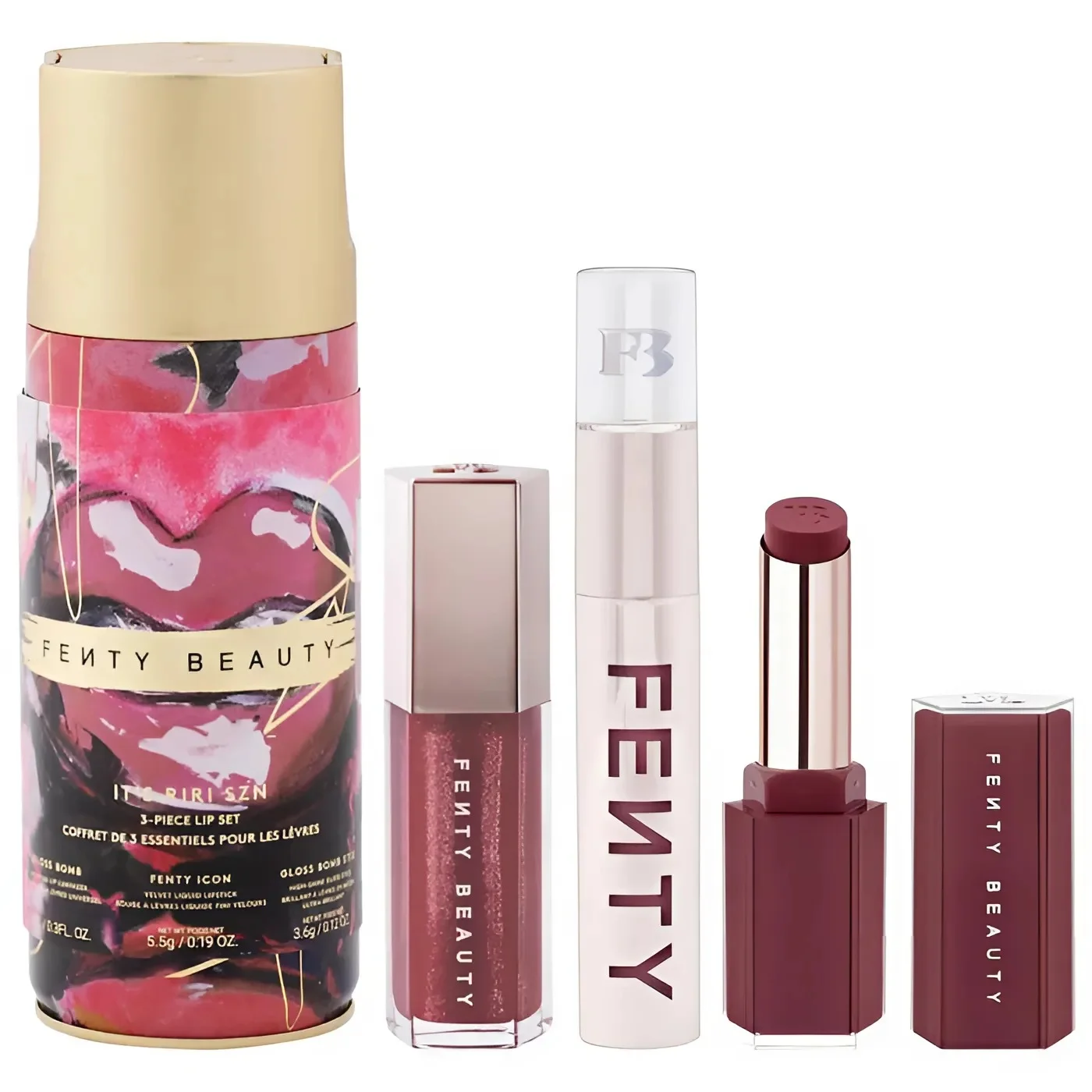 Fenty Beauty It’s Riri Szn 3-piece Lip Set 9ml/5.5/3.6g - интернет-магазин профессиональной косметики Spadream, изображение 62607