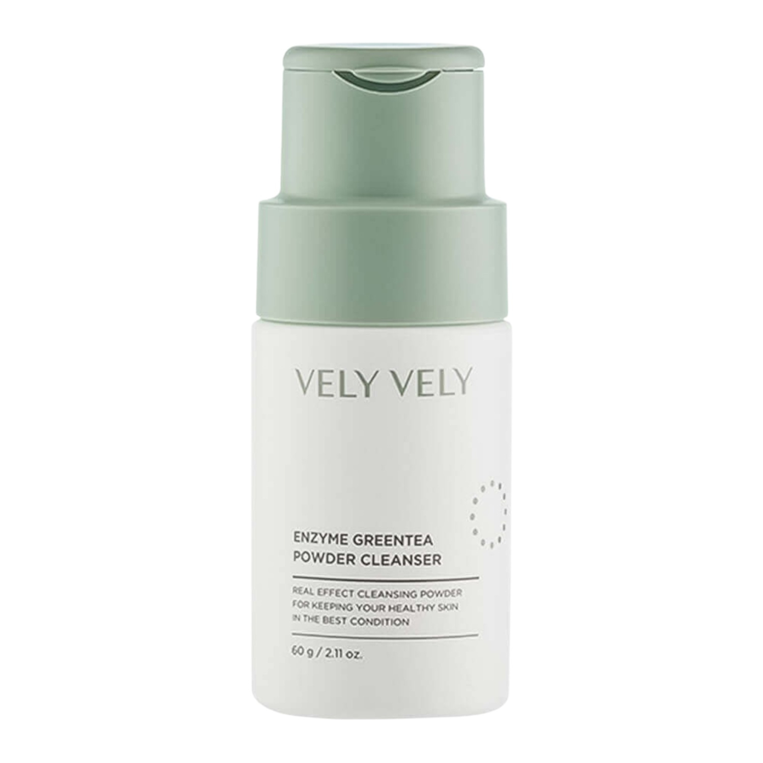 Vely Vely Enzyme Greentea Powder Cleanser 60g - интернет-магазин профессиональной косметики Spadream, изображение 65549