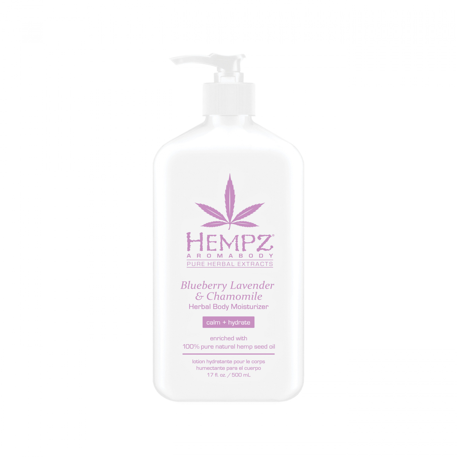 Hempz Blueberry Lavender & Chamomile Herbal Body Moisturizer 500ml - интернет-магазин профессиональной косметики Spadream, изображение 27714