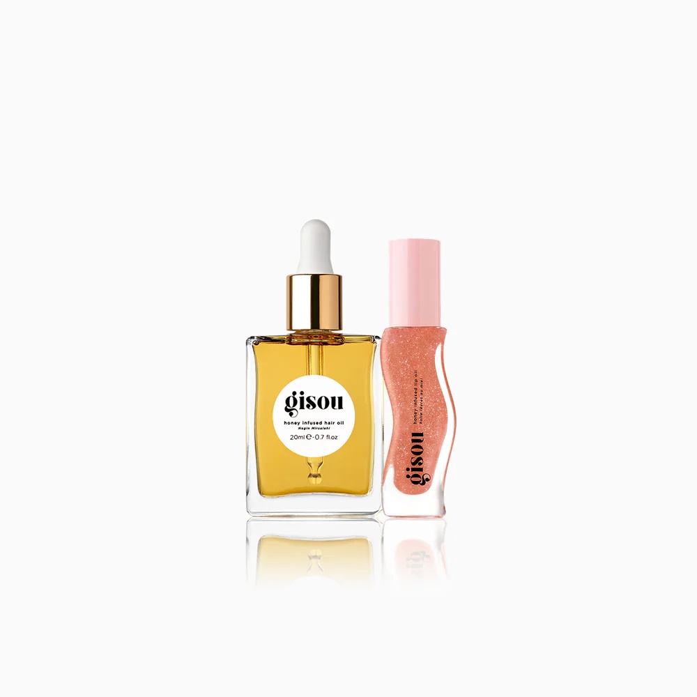 【日本未発売】gisou Glossy & Glazed Set Gisou Glossy and Glazed Gift Set 20/8ml - Набор масел для губ и