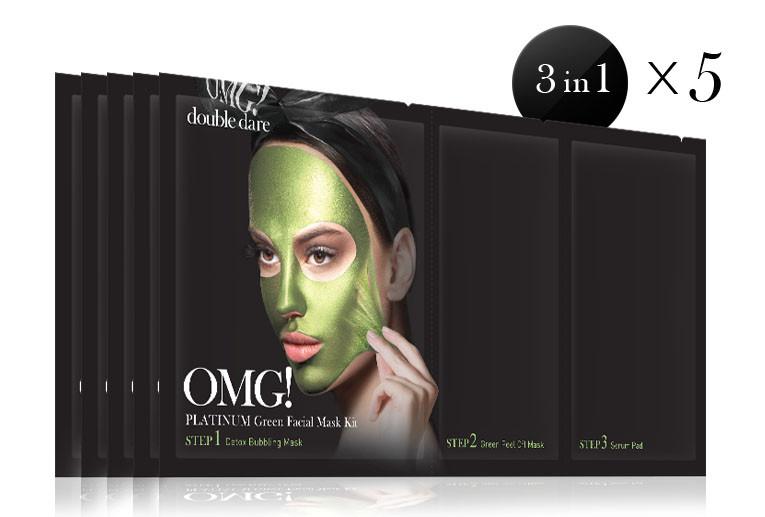 

Double Dare OMG! Platinum GREEN Facial Mask Kit 5pcs