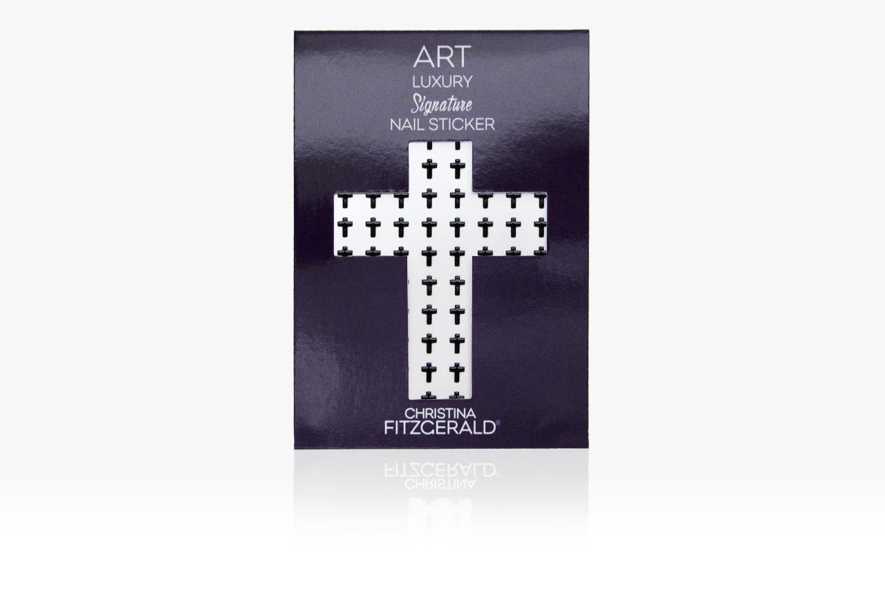 

Christina Fitzgerald Art Luxury Signature Nail Sticker Black Cross (Pack of 96)