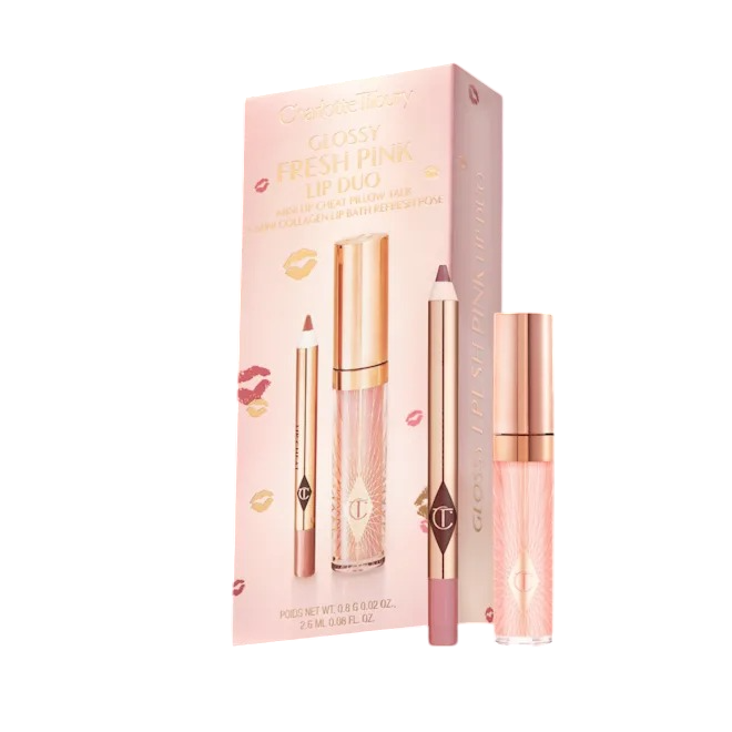 Charlotte Tilbury Glossy Lip Duo Fresh Pink 2.6ml/0.8g - интернет-магазин профессиональной косметики Spadream, изображение 60915