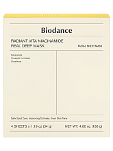 Biodance Radiant Vita Niacinamide Real Deep Mask 4x34g - интернет-магазин профессиональной косметики Spadream, изображение 72465
