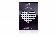 Christina Fitzgerald Art Luxury Signature Nail Sticker Black Heart (Pack of 96)