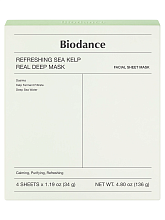 Biodance Refreshing Sea Kelp Real Deep Mask 4x34g - интернет-магазин профессиональной косметики Spadream, изображение 72451